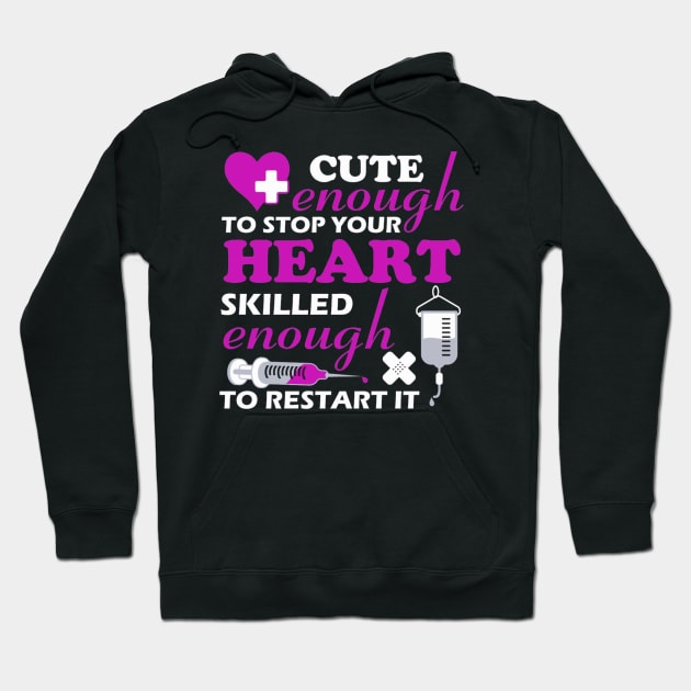 cute enough to stop your heart Hoodie by Ndolor